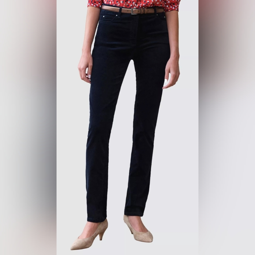 New York & Company Stylish Black Crushed Velvet Pants